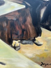 EDGAR DEGAS PAINTING OIL ON CANVAS SIGNED AND STAMPED AMAZING ART – (50 X 70 CM)