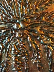 „Hawaiian Golden Sunset Palms“ 11″ x 14″ Original Hawaii Tree Art by Ilze Sims