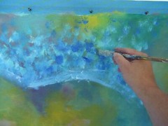HORSE Canvas Painting „Cross the Stream“ 36″ x 53″ unstretched Steven G. Graff