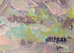 Phil Hulebak Listed NM Artist Plein Air Desert Scene Cactus Oil Painting Ex Cond