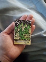 Hand Painted Original Miniature Painting, Christmas Eve ACEO
