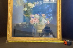 Laura Coombs Hills Original Pastel Painting Flower Vases Heavy Gilded Frame