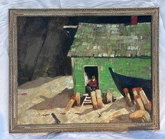 1941 Roy M. Mason Framed Original Painting – Famous NY Artist – Signed Titled