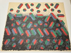 ABSTRACT DRAWING 1970’S PROFESSOR LUBENSKY POP MODERNIST CHICAGO KANSAS LISTED