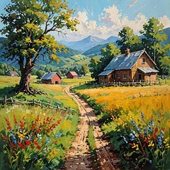 ACEO Art Card Down on the Farm