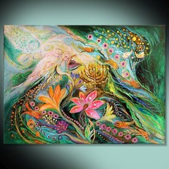 Dreams about Chagall. Sky violin 40″ Ready to hang print from original painting