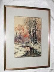 Original Watercolor Painting Warren Baumgartner 1894-1963 American