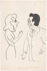 Pierre Simon Eliane Tristan Richepin caricature drawing drawing design 1950
