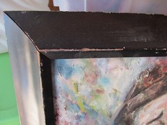 Wonderful Vintage Clown Oil Painting Emmett Kelly? on Canvas Impasto