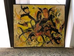 Modern Abstract Art Hand Painted With Signature See Pictures