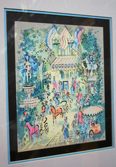 Framed Charles Cobelle Signed Lithograph Art COA 162/500 Titled „Rue De La Paix“