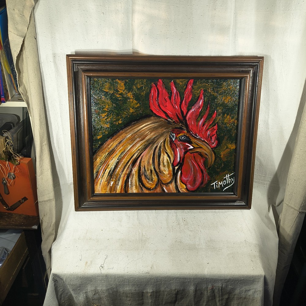 Original Acrylic Painting “ Chick Pick“ 16″ X 20″ By Timothy Designs