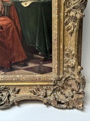 ANTIQUE MASTERFUL PORTRAIT PAINTING CARDINAL RELIGIOUS ICON INTERIOR LISTED OIL