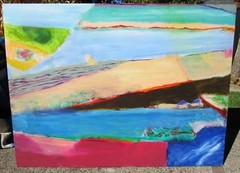 FINE MASSIVE VINTAGE 1970S ABSTRACT OIL PAINTING MID CENTURY MODERN MCM 30″x40″