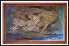 Julian Ritter Ocean Spirits Original Fine Art Oil Painting 24″ X 48″