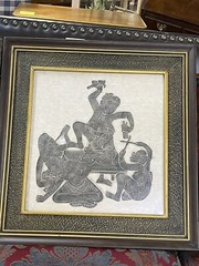 Vintage Temple Rubbing Asian, Siam, Tribal, Thai, MCM Modern Art discount 4 both
