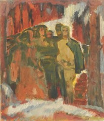 Anatoli Dovzhenko (1932-1991) „Partisans“, two tempera studies, 1960/70s (1)