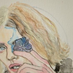 Original Watercolor Painting Man Portrait Study 9×6 by JJ