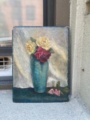 MYSTERIOUS SIGNED FLORAL FRENCH IMPRESSIONIST PAINTING SCHOOL OF PARIS?
