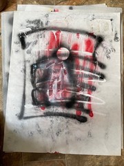 Painting art new Ody West “Ghost” graffiti acrylic spray paint original 22×28