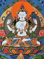 TIBETAN THANGKA AVALOKITESHVARA/ CHYANGRESI/ CHENREZIG ORIGINAL HAND PAINTING