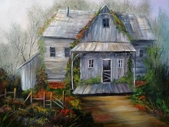 THE OLD HOMESTEAD HOUSE 20×16 Oil on Canvas by Artist Klein Like Yarnell
