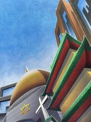 Original Art By Paul Turnbaugh (“Religions Of The World”) Gouache & Prismacolor.