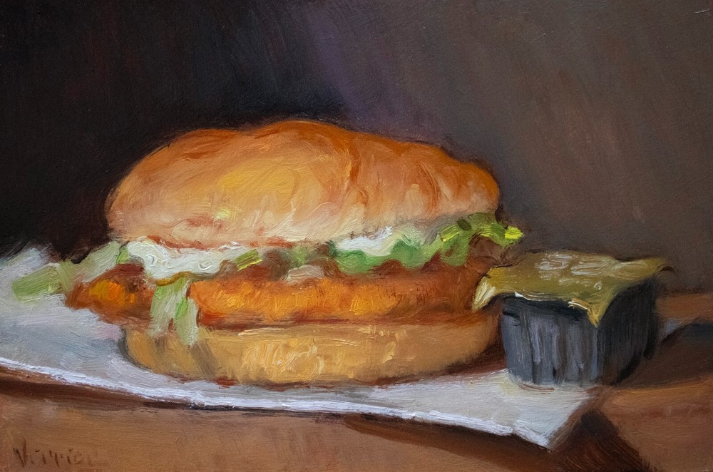 McChicken (Canvas Print) By VERRIER Still life oil painting