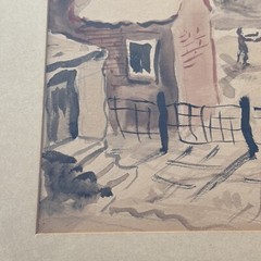 SLOAN SIGNED PAINTING BRONX NEW YORK WPA ANTIQUE LANDSCAPE REGIONALISM 1930’S