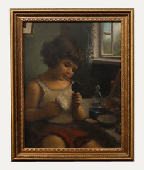 Morton – Early 20th Century Oil, At the Dressing Table