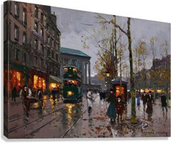 The Madeleine, Paris Painting by Edouard Leon Cortes Reproduction