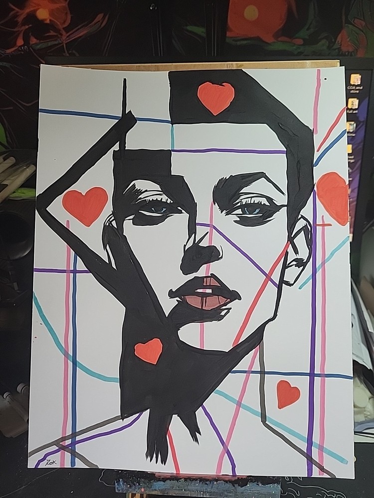 Original Art 12×16 Figurative Abstract Expressionist on Gallery Paper