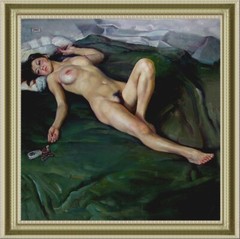 Handmade Original Oil Painting art female chinese women girl on canvas 30″X30″