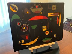 CLIFF ROBERTS Mid-Century Modern Orig 50s Abstract Painting SESAME STREET Artist