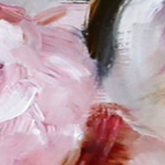 Demenko Natalia abstract Flowers PINK PEONY Oil painting UKRAINE