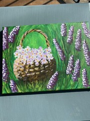 9/12 Inches Original Painted On Canvas, Flowers