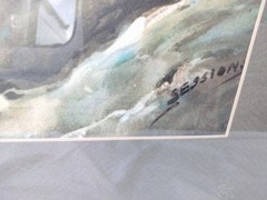 JAMES MILTON SESSIONS original Watercolor River Fly Fishing Trout