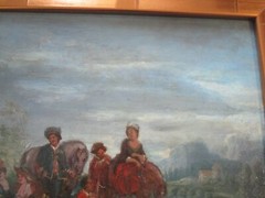 ANTIQUE 18TH TO 19TH CENTURY PAINTING ON WOOD OLD MASTER LANDSCAPE FIGURES