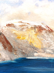 Crater Lake Oregon Painting 16×20 Original Pacific Northwest Landscape Art