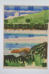 „Winton Pond“ Robert C. Smith (1926-2018) Watercolor Painting 16.5″x19.5″