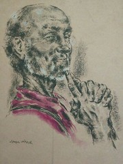 Joseph Hirsch 1910-1981 Self Portrait 24″ x 18″ in Gouache & Pastel – NY Artist