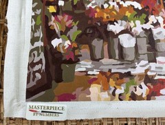Eiffel Tower Scene Masterpiece Paint by Number COMPLETED Painting Canvas Only