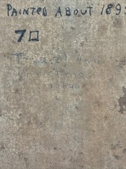 Charles Fries Painting Portrait His Daughter Landscape 1895 Antique 19th Century