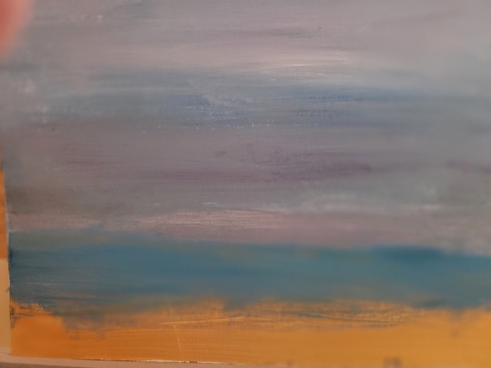 Beach Vibrant Abstract Expressionism Painting