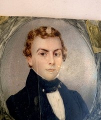 19th c. Miniature Portrait and original photo by Randall Photography Detroit Mi.