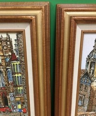 Vintage Signed H. Jasper Oil Painting England City-Scape Frame 14.5″ x 12.5″ Art