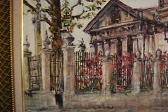 FRAMED ORIGINAL OIL EL TEMPLETE COLONIAL OLD HAVANA, CUBA ARTIST: HECTO VIDAL