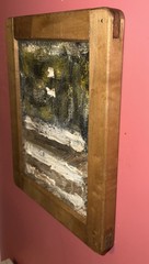 Vtg. 1979 DANIEL BUCKLER “Fortress” Mid Century Abstract Expressionist Painting