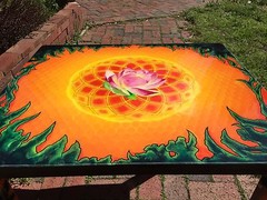  Hand Painted Table_Cavern of the Quiet Mind_Original Art_Creative Furniture