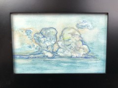Watercolor Art “Arizona Sky” Original Michael Nguyen Cold Press 4×6 Clouds Skies